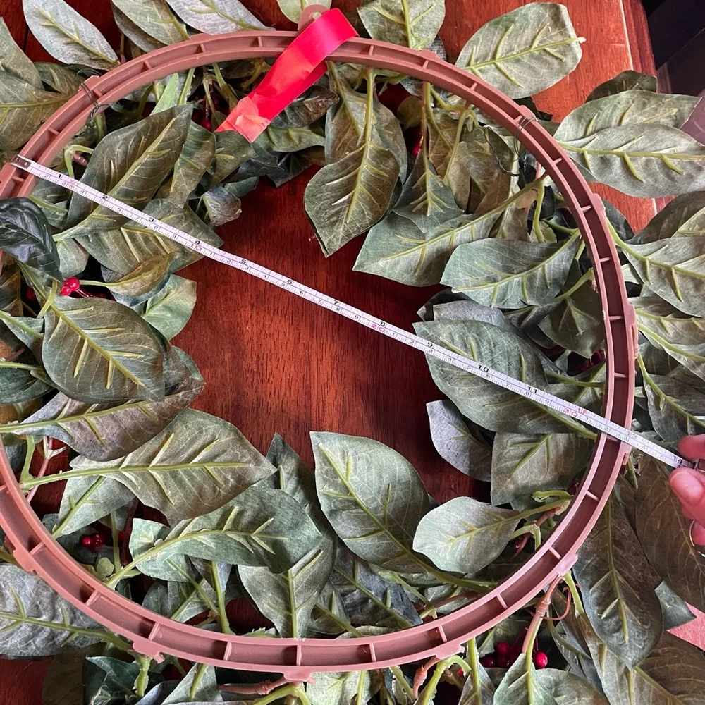 Vintage Christmas Wreath - winter wreath - holiday door wreath